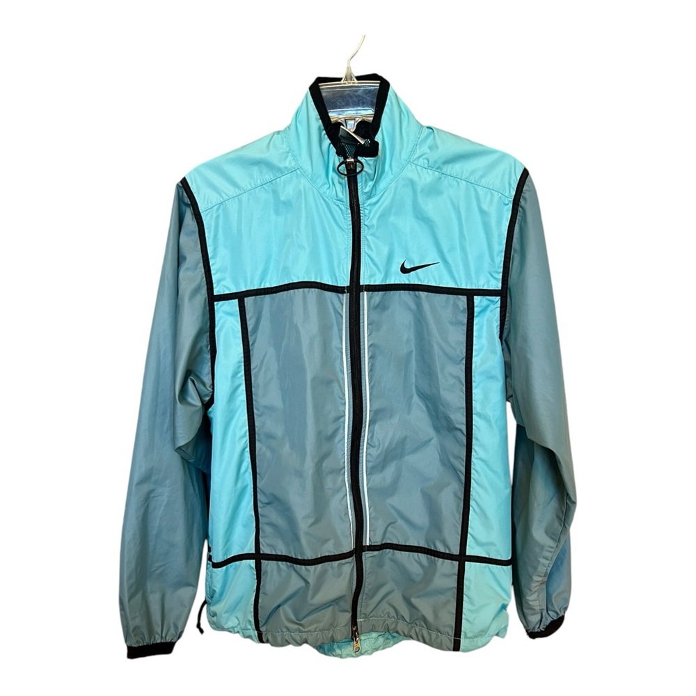 90s Nike Clima-Fit Windbreaker Jacket Blue Medium Retro Colorblocked